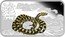 Cook Islands Dollar Yellow Banded Wolf Snake 2013 Proof KM# 1461 蛇 P 1OZ 999 SILVER TV coin reverse