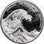 Fiji 1 Dollar (Hokusai Great Wave) HOKUSAI THE GREAT WAVE 1 OZ 999 SILVER coin reverse