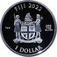Fiji 1 Dollar (The Blue Marble. Domed) FIJI 2022 REREVAKA NA KALOU KA DOKA NA TUI 1 OZ .999 FINE SILVER 1 DOLLAR coin obverse