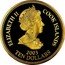 Cook Islands Ten Dollars Queen Victoria 2003 Proof KM# 453 ELIZABETH II COOK ISLANDS TEN DOLLARS 2003 coin obverse