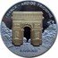 Cook Islands 10 Dollars Arc de Triomphe 2009 Proof KM# 689 FRANCE ARC DE TRIOMPHE WORLD MONUMENTS 10 DOLLARS coin reverse