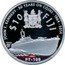 Fiji 10 Dollars (John F. Kennedy) $10 FIJI 925 S RRF DC JHON F. KENNEDY - 50 YEARS ON COINS - 1964-2014 PT-109 coin obverse