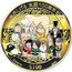 Cook Islands 100 Dollars (Shigeru Mizuki 100th Birth Anniversary) 水木しげる 生誕100周年記念 $100 ©水木プロ .9999 coin reverse