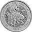 UK 100 Pounds (Charles III Seymour Unicorn) SEYMOUR UNICORN 1 OZ FINE PLATINUM 999.9 DL 2024 coin reverse