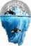 Fiji 2 Dollars Iceberg. Orca 2021 ICEBERG 2021 999 SILVER - ONE OUNCE coin reverse