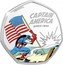 Cook Islands 25 Cents 80th Anniversary - Captain America. War Hero 2021 Proof CAPTAIN AMERICA SINCE 1941 © MARVEL coin reverse