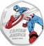 Cook Islands 25 Cents Captain America - 80th anniversary. Super Soldier 2021 Proof CAPTAIN AMERICA SINCE 1941 © MARVEL coin reverse