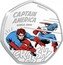 Cook Islands 25 Cents Captain America. Bucky Barnes 2021 Proof CAPTAIN AMERICA SINCE 1941 © MARVEL coin reverse