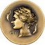 Cook Islands 250 Dollars Charles III Arethusa 2023  Antiqued CI coin reverse