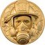 Cook Islands 250 Dollars (Real Hero - Firefighter) 343 FDNY FIREFIGHTER REAL HERO WE RUSH IN WHEN OTHERS RUSH OUT coin reverse