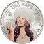 Cook Islands 5 Dollars lpine skier Tina Maze 2014 Proof KM# 1666 TINA MAZE DIAMOND EDITION ALPINE SKI WORLD CUP WINNER 2012/13 WORLD RECORD 2414 POINTS LENCIA AG 999 1OZ coin reverse
