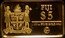 Fiji 5 dollars (Brandenburg Gate) FIJI $5 1/100 OZ FINE GOLD 999,9 REREVAKA NA KALOU KA DOKA NA TUI coin obverse
