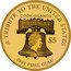 Cook Islands 5 Dollars Elizabeth II Liberty 2021  A TRIBUTE TO THE UNITED STATES COOK ISLANDS LIBERTY $5 .9999 PURE GOLD coin obverse