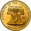 Cook Islands 5 Dollars Elizabeth II Quintuple Eagle 2021  A TRIBUTE TO THE UNITED STATES COOK ISLANDS LIBERTY $5 .9999 PURE GOLD coin obverse