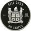 Fiji 50 Cents Cats. Flowers 2022  FIJI 2022 1 OZ .999 FINE SILVER 50 CENTS coin obverse