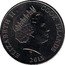 Cook Islands 50 Cents Elizabeth II 4th portrait. Bonito fish 2015 IRB ELIZABETH II COOK ISLANDS 2015 coin obverse