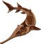 Fiji 50 Cents Extinct Animal. Chinese Paddlefish 2023 FIJI 2023 50 CENTS CHINESE PADDLEFISH coin obverse