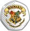 Cook Islands 50 Cents (Hogwarts Crest) HOGWARTS TM DRACO DORMIENS NUNQUAM TITILLANDUS TM & © WBEI (S21) coin reverse