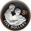 Fiji Five Dollars Queen Elizabeth's 80th Birthday 2006  Proof 80 FIVE DOLLARS coin reverse