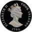 Cook Islands One Dollar (60th birthday of Elizabeth II - Piedfort) KM# P2 ELIZABETH II COOK ISLANDS 1986 coin obverse