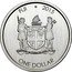 Fiji One Dollar (Banded Iguana. Gilded) FIJI 2015 ONE DOLLAR coin obverse