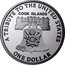 Cook Islands One Dollar (Charles III Liberty’s Majestic Eagle) A TRIBUTE TO THE UNITED STATES COOK ISLANDS LIBERTY COPY ONE DOLLAR coin obverse