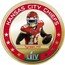 Fiji One Dollar (Chiefs Super Bowl LIV Champions. Tyreek Hill) TYREEK HILL KANSAS CITY CHIEFS L IV coin reverse