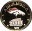 Fiji One Dollar (Denver Broncos Super Bowl 50 Championship. Logo) SUPER BOWL XXXIII DENVER BRONCOS 1998 coin reverse