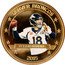 Fiji One Dollar (Denver Broncos Super Bowl 50 Championship. Peyton Manning) PEYTON MANNING DENVER BRONCOS 2015 coin reverse