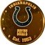 Fiji One Dollar (NFL. Indianapolis Colts. Gilded) INDIANAPOLIS COLTS EST. 1953 coin reverse