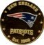 Fiji One Dollar (NFL. New England Patriots) NEW ENGLAND PATRIOTS EST. 1960 coin reverse