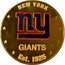 Fiji One Dollar (NFL. New York Giants. Gilded) NEW YORK GIANTS EST. 1925 coin reverse