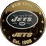 Fiji One Dollar (NFL. New York Jets) NEW YORK JETS EST. 1960 coin reverse