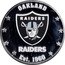 Fiji One Dollar (NFL. Oakland Raiders) OAKLAND RAIDERS EST. 1960 coin reverse