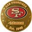 Fiji One Dollar (NFL. Saint Francisco 49ERS. Gilded) SAN FRANCISCO 49ERS EST. 1946 coin reverse