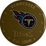 Fiji One Dollar (NFL. Tennessee Titans) TENNESSEE TITANS EST. 1960 coin reverse