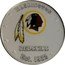 Fiji One Dollar (NFL. Washington Redskins) WASHINGTON REDSKINS EST. 1932 coin reverse
