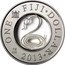 Fiji One Dollar Year of the Snake. Filigree 2013 Proof 2013 AG 999 FIJI ONE DOLLAR coin obverse