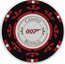 Tuvalu 1 Dollar Casino Royale. Casino Chip. Black & Red 2023  BU CASINO 007™ ROYALE coin reverse