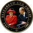 Cook Islands 1 Dollar Diamond wedding of Queen Elizabeth II and Prince Philip 2010 Proof 1947 2007 ELIZABETH AND PHILIP coin reverse