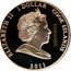 Cook Islands 1 Dollar Engagement of Prince William and Catherine Middleton.Kate with William look at each other 2011 Proof 1 DOLLAR 2011 COOK ISLANDS ELIZABETH II coin obverse