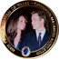 Cook Islands 1 Dollar Engagement of Prince William and Catherine Middleton.Kate with William look at each other 2011 Proof HRH PRINCE WILLIAM OF WALES - CATHERINE ELIZABETH MIDDLETON coin reverse