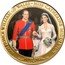 Cook Islands 1 Dollar (William and Kate wedding photo) HRH PRINCE WILLIAM OF WALES MISS CATHERINE MIDDLETON coin reverse