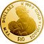 Cook Islands Ten Dollars Madonna of Litta 2018 TEN DOLLARS 9999 GOLD 1/10TH OZ $10 coin reverse