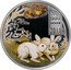 Cook Islands 2 Dollars Year of the Rabbit. Two White Rabbits 2011 20 G 999 SILVER 2011 兔 coin reverse