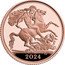 UK 2 Sovereigns (Charles III) 2024 B.P. coin reverse