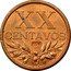 Portugal 20 Centavos (Cross. Prova) KM# PrB13 20 CENTAVOS PROVA coin reverse