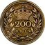 Portugal 200 Reis (Carlos I. Pattern) KM# Pn206 200 REIS coin reverse