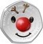 Cook Islands 25 Cents (Christmas - Rudolph) RUDOLPH WITH YOUR NOSE SO BRIGHT, WON'T YOU GUIDE MY SLEIGH TONIGHT coin reverse