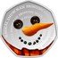 Cook Islands 25 Cents (Christmas - Snowman) MAGICAL SNOWMAN BRINGING CHEER, AT THIS SPECIAL TIME OF YEAR coin reverse